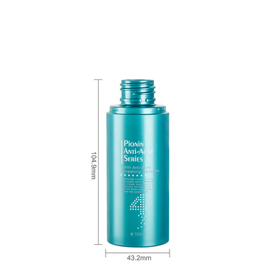 Plastic PET Cylindrical Lotion Pump Bottle 100ML Eco-Friendly With Over Cap