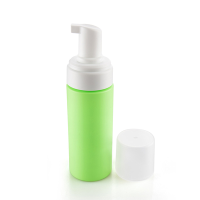 150ml Youthful Green Plastic Foam Bottle Blue Printing Logo With White Foam Pump