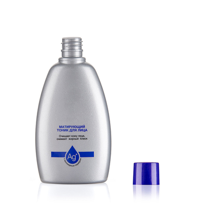 OEM PET Plastic Cosmetic Bottles 128ML Metal Color For Essence Lotion