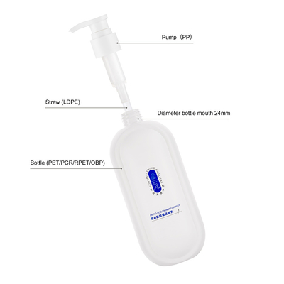500ML ODM OEM White PET Bottle For Amino Acid Energy Face Cleanser