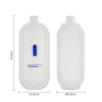 500ML ODM OEM White PET Bottle For Amino Acid Energy Face Cleanser