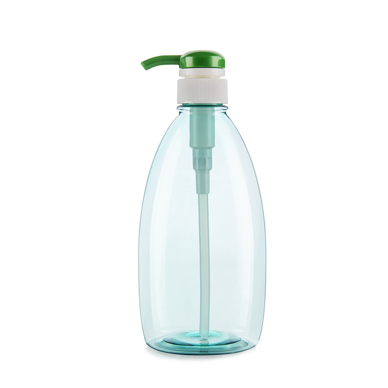 550ML 18.3OZ Turquoise Color Transparent Plastic Packaing Empty Bottle For Shampoo